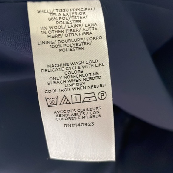 NWT LOFT Size 2 Petite Houndstooth Structured Double
Breasted Blazer - Picture 5 of 7